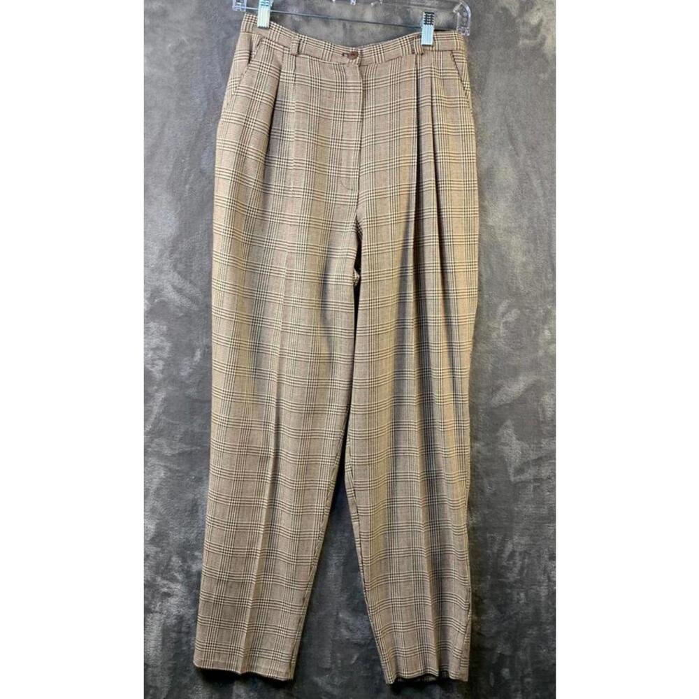 Vintage 80's Plaid Pattern Women's Trousers size 8
